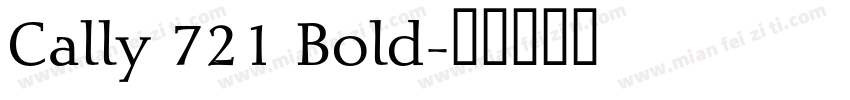 Cally 721 Bold字体转换